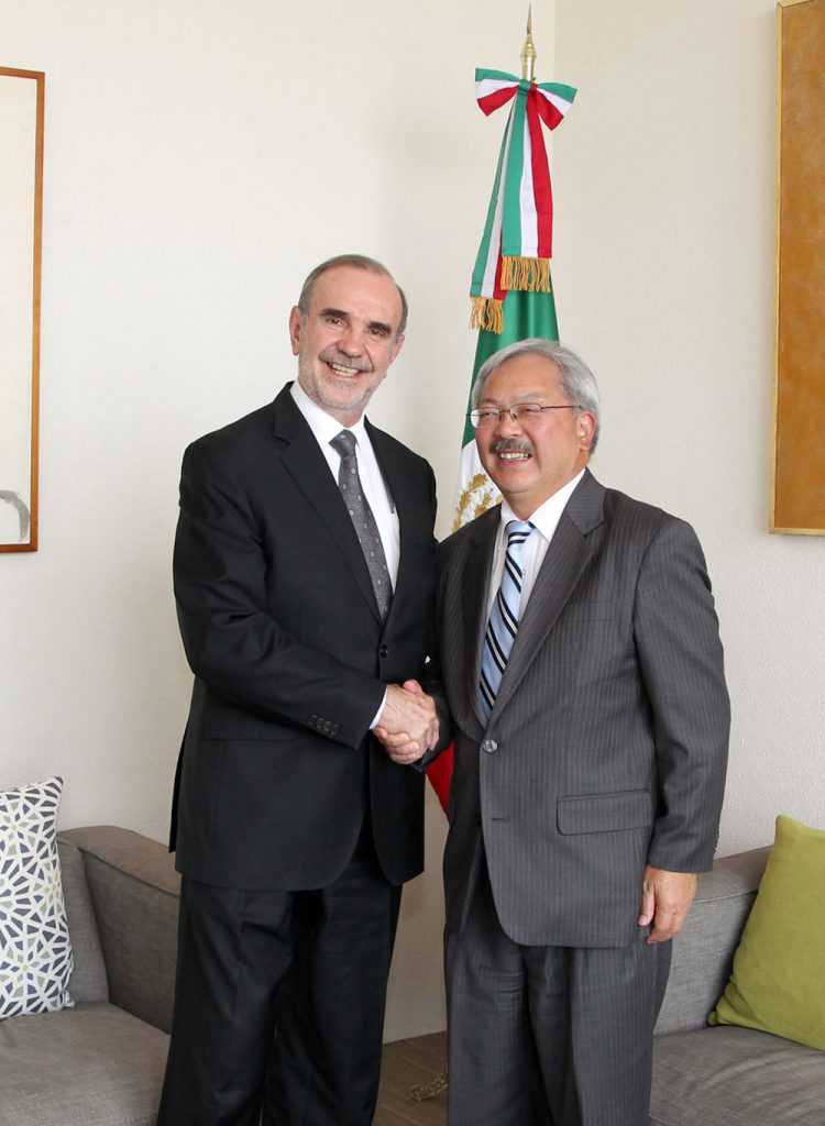 El subsecretario para América del Norte, Carlos Sada, se reunió con el alcalde de San Francisco, Ed Lee
