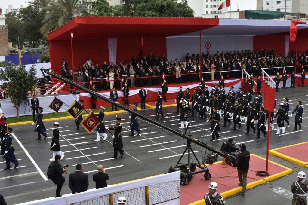 El contingente mexicano lució durante el desfile militar por el 196 aniversario de la independencia de Perú