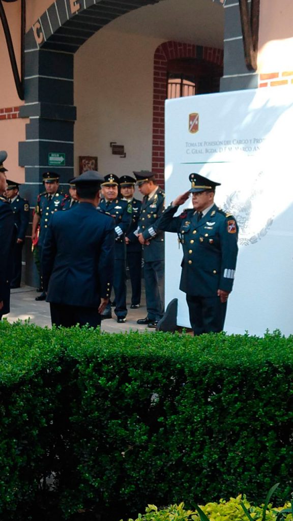 Rinde Sedena honores a su nuevo comandante de la Primera Zona Militar en Tacubaya, CDMX